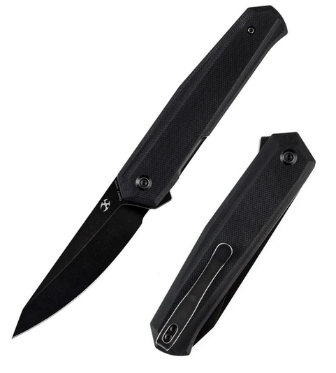 Kansept Integra Flipper Folding Knife, 154CM Black, G10 Black, T1042A2